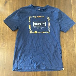 Hurley men’s graphic short sleeve tee shirt tshirt medium flowers tropical